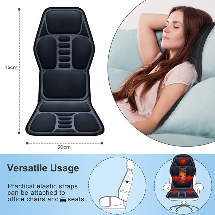 8-Mode Full Back Vibration Heat Massager