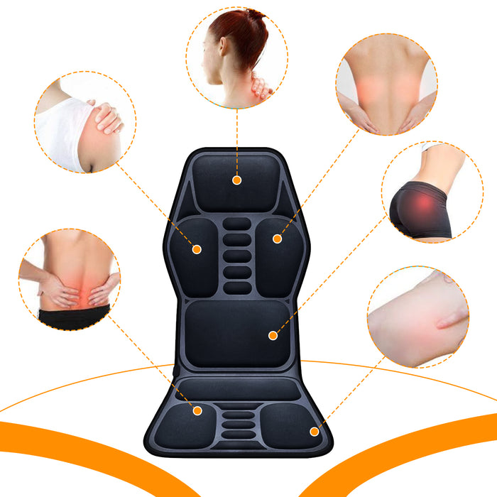 8-Mode Full Back Vibration Heat Massager