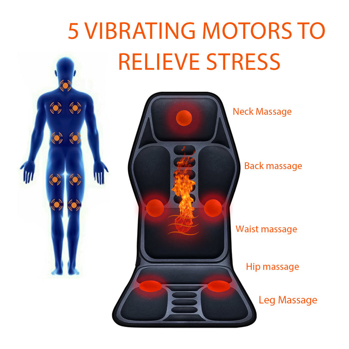 8-Mode Full Back Vibration Heat Massager