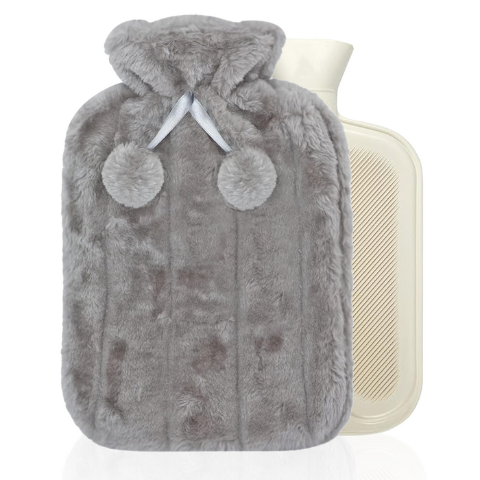 Hot Water Bottle With Fluffy Cover