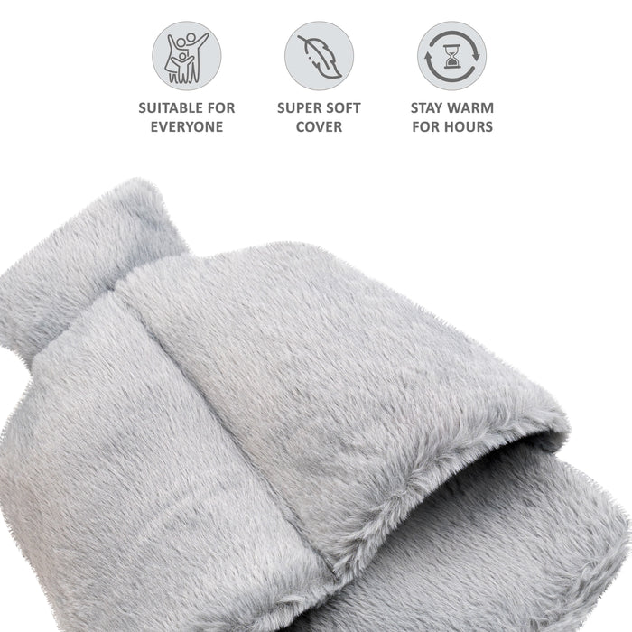 2L Plush Heated Slippers for Cold Feet