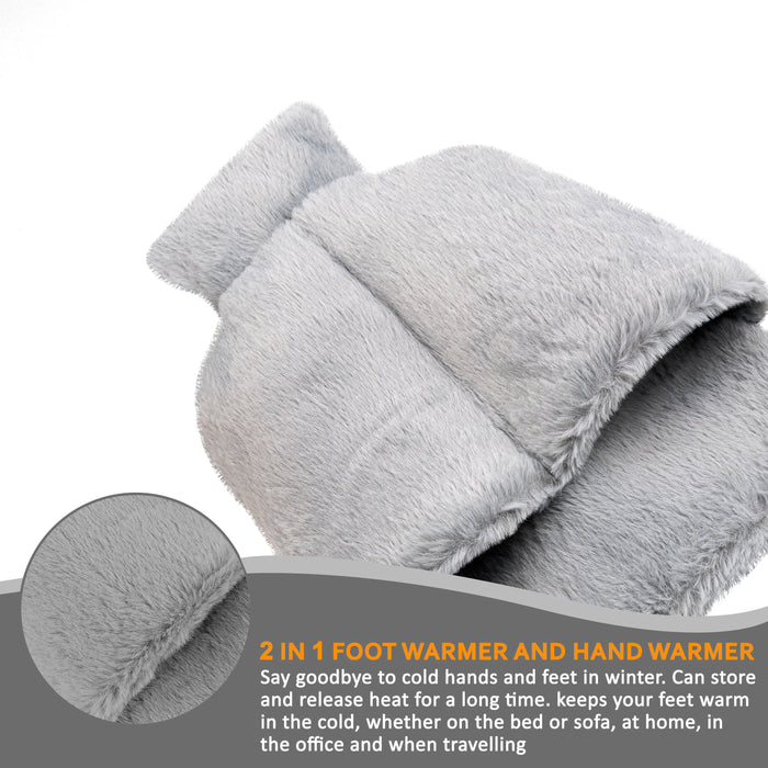 2L Plush Heated Slippers for Cold Feet