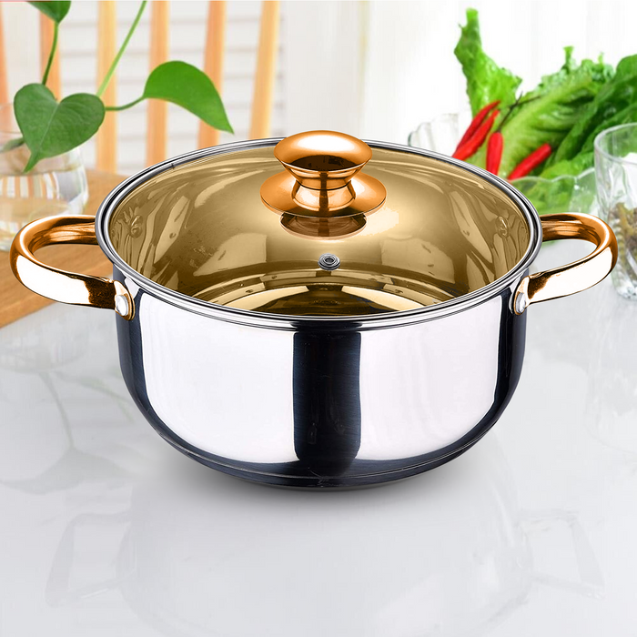 12 Pcs Stainless Steel Induction Pot Set