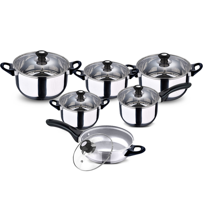 12Pc Stainless Steel Pot Induction