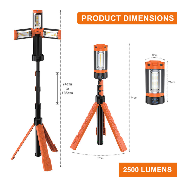 Rechargeable LED Work Light with Tripod Stand