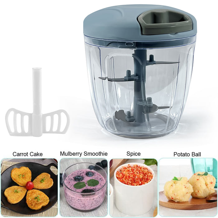 Manual Food Chopper with Pull String