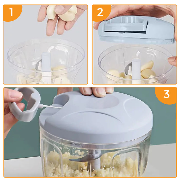 Manual Food Chopper with Pull String