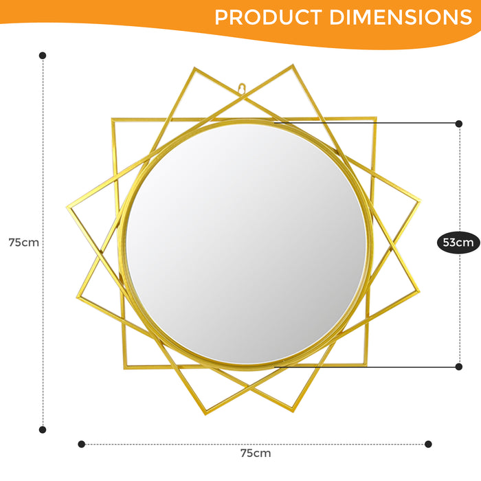 Polygonal Large Wall Mounted Mirror