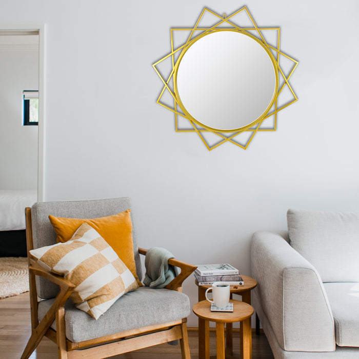 Polygonal Large Wall Mounted Mirror