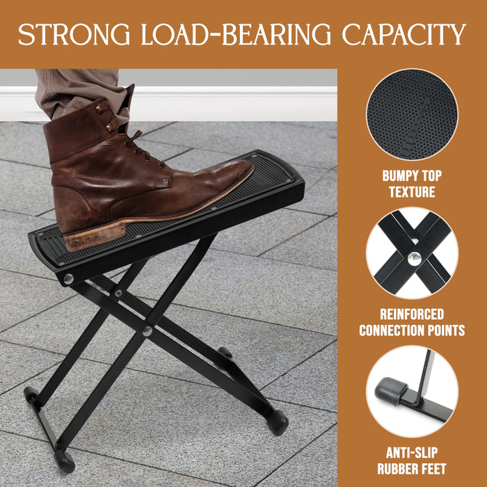 Adjustable Guitar Foot Rest Footstool Stand