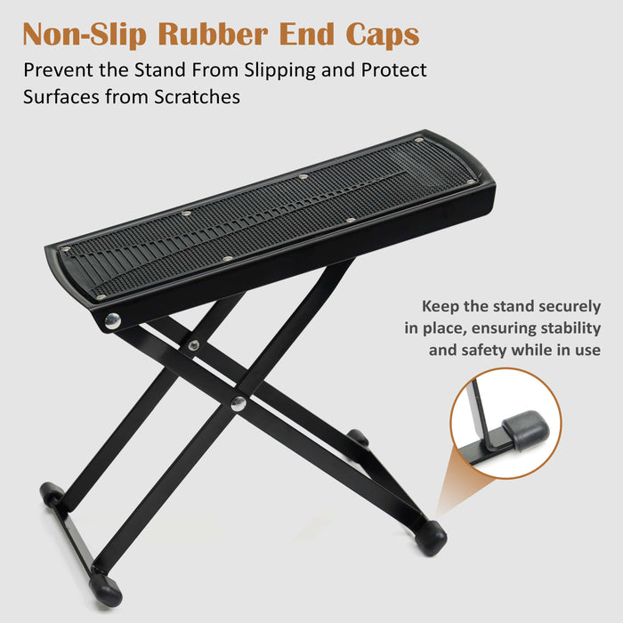 Adjustable Guitar Foot Rest Footstool Stand