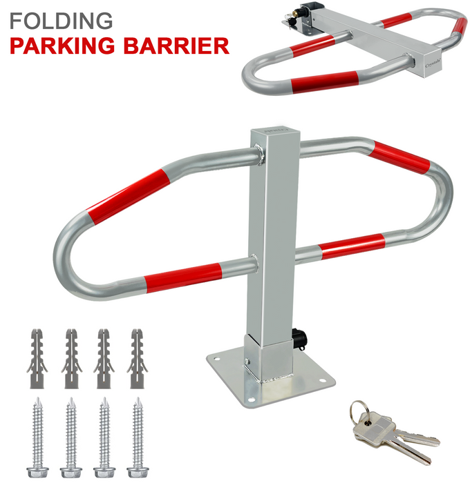 Foldable Parking Barrier Bollard - 73 x 18 x 46 cm