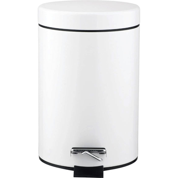 Stainless Steel 3L Small Pedal Bin - White