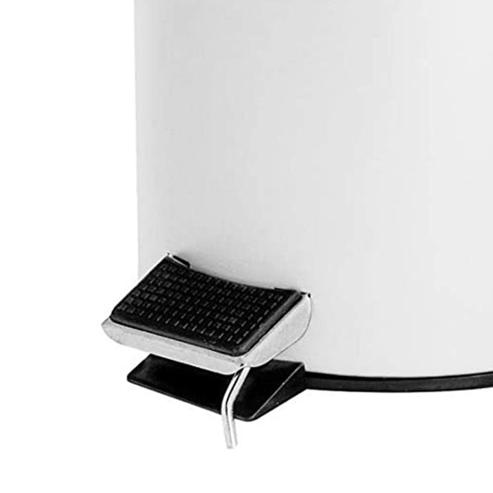 Stainless Steel 3L Small Pedal Bin - White