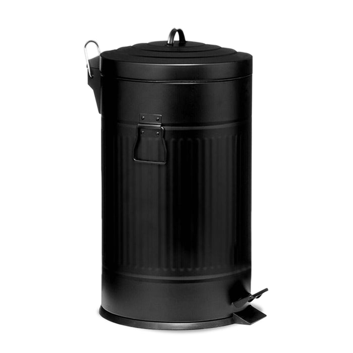 American Style Black Pedal Bin 30L