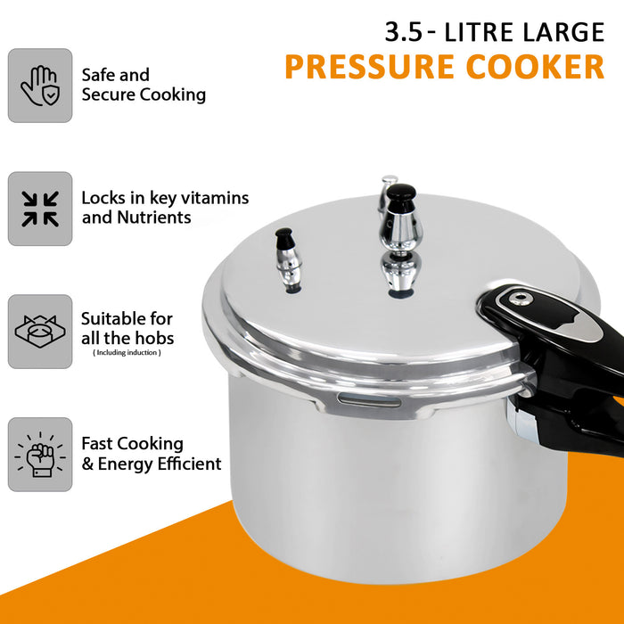 3.5 Litre Home Dual Handle Pressure Cooker