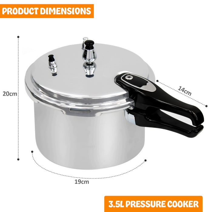 3.5 Litre Home Dual Handle Pressure Cooker