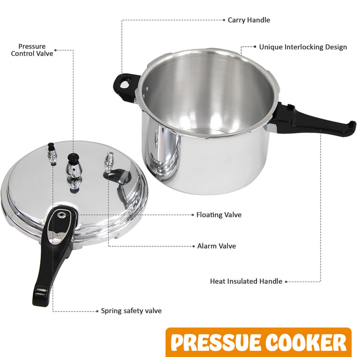 6/7.5 Litre Home Dual Handle Pressure Cooker