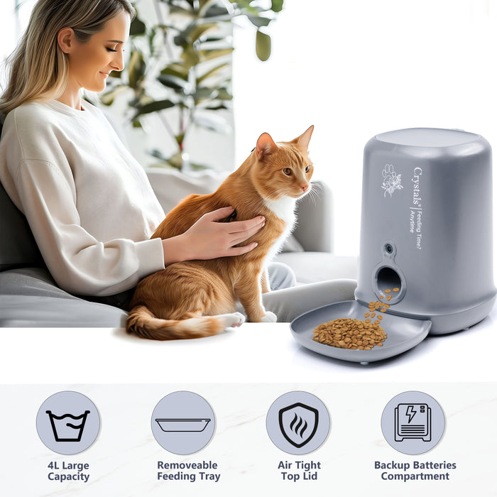 Automatic Smart Pet Feeder with 1080p Wifi Camera