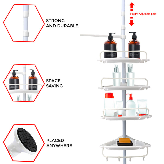 4-Tier Bathroom Storage Rack Shower Caddy