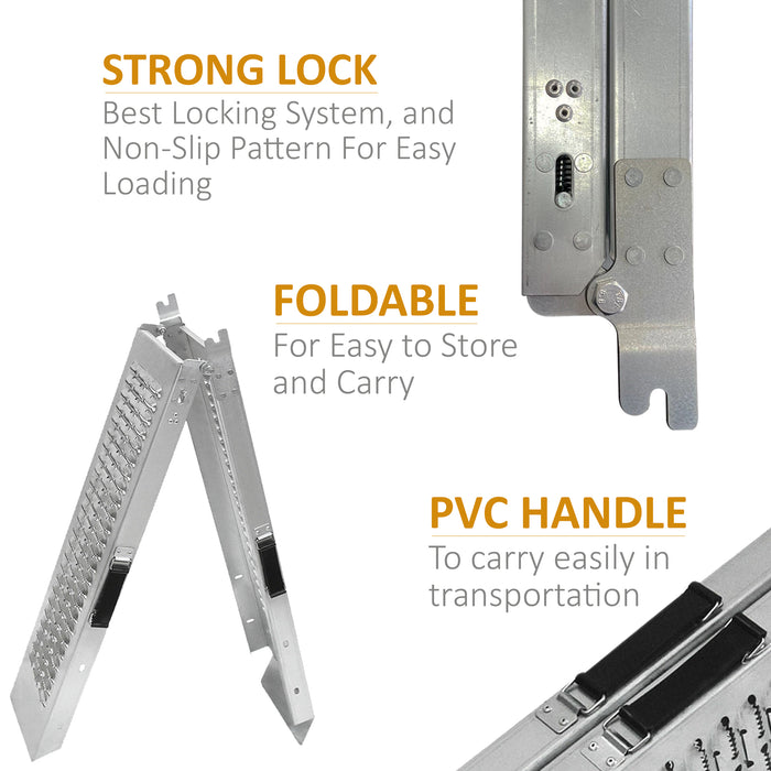 2-Pcs Steel Foldable Loading Ramp