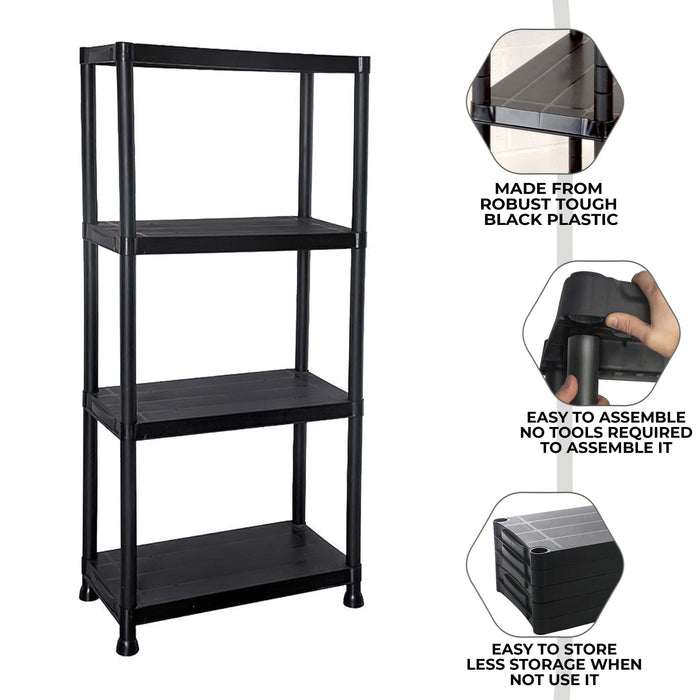 4 Tier Plastic Rack Features