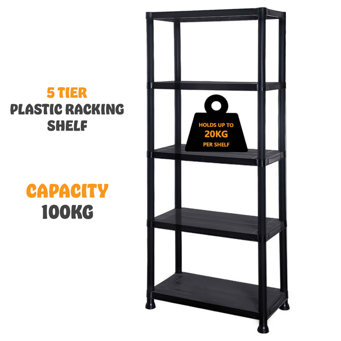 5 Tier Plastic Racking Shelving