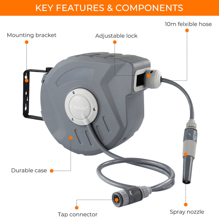 Wall Mounted Retractable Hose Reel