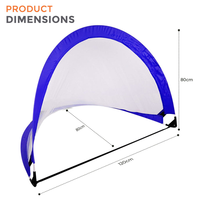 2 x Pop Up Football Goal Set with Carrying Case