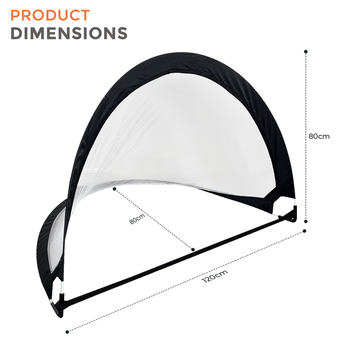 2 x Pop Up Football Goal Set with Carrying Case