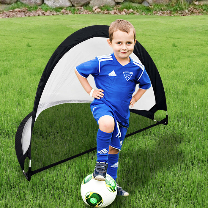 2 x Pop Up Football Goal Set with Carrying Case