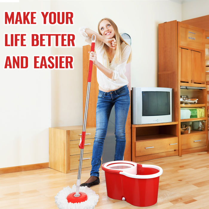 360° Spin Floor Mop Bucket Set