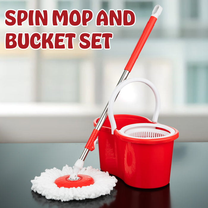 360° Spin Floor Mop Bucket Set