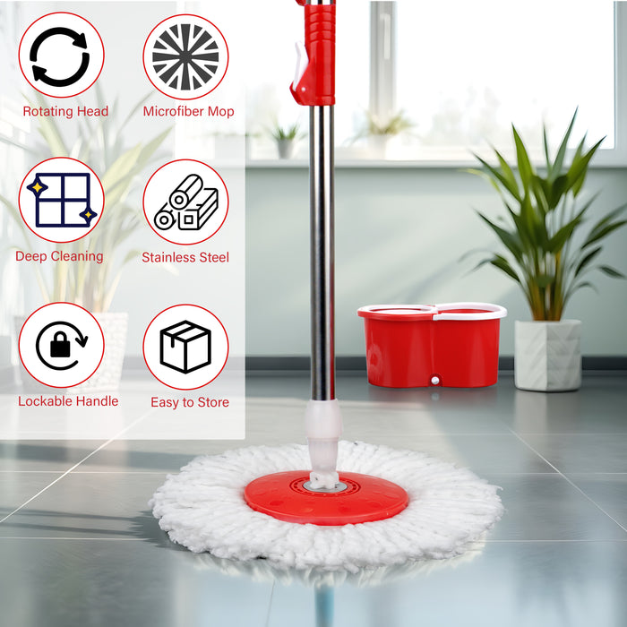 360° Spin Floor Mop Bucket Set