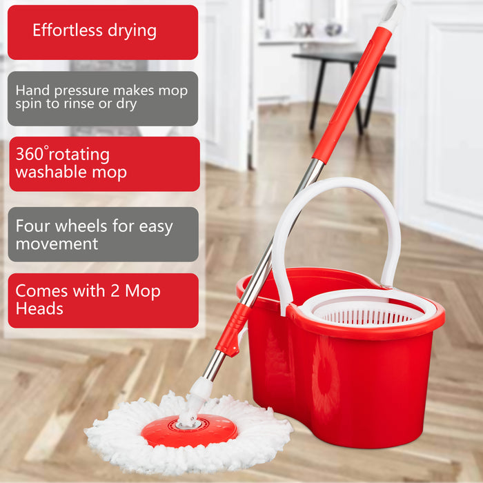 360° Spin Floor Mop Bucket Set