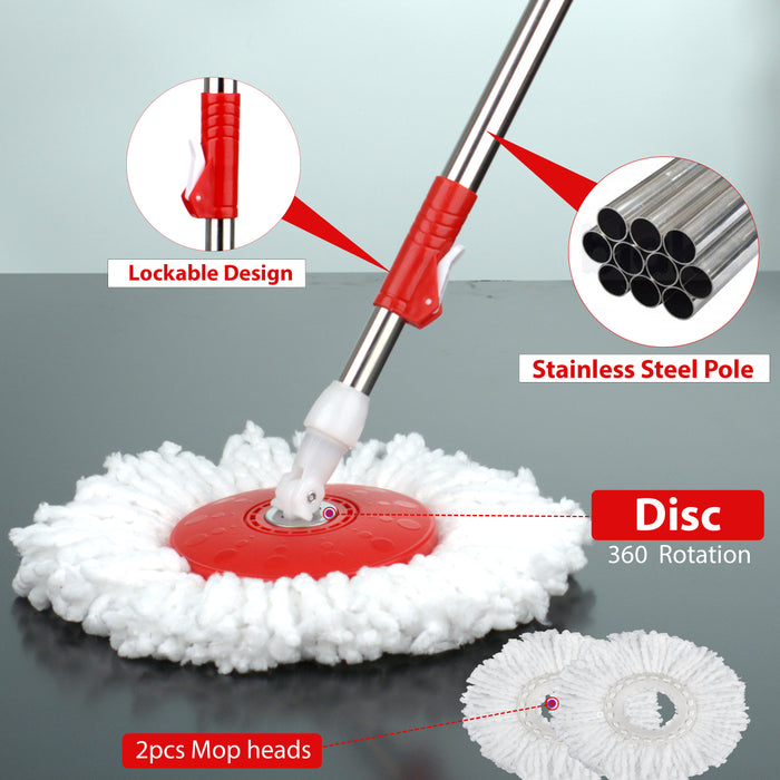 360° Spin Floor Mop Bucket Set