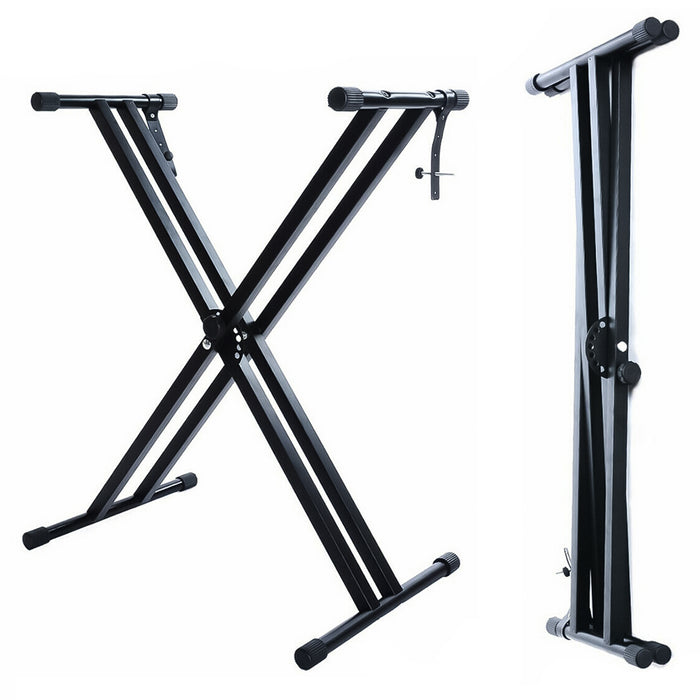 Double Tubes  X Frame Piano Keyboard Stand