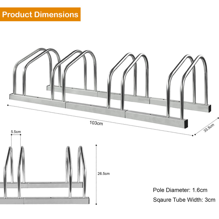 Bicycle Bike Floor Parking Steel Rack