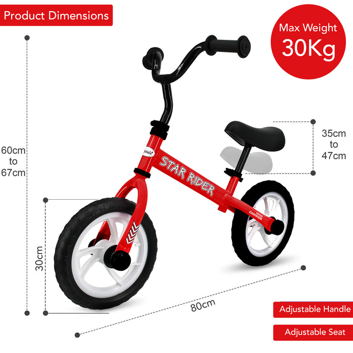 Star Rider 12" Kids Balance Bike For 2-6 Years