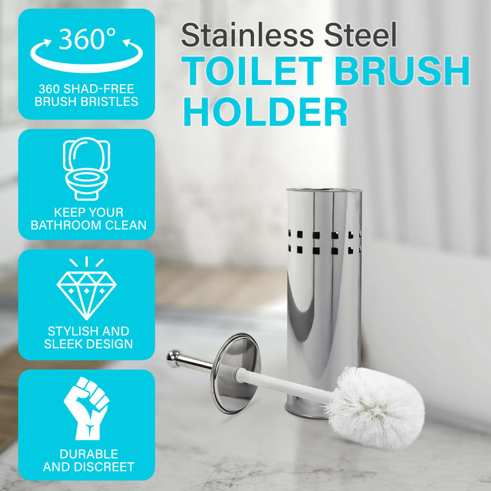 Stainless Steel Toilet Brush & Holder