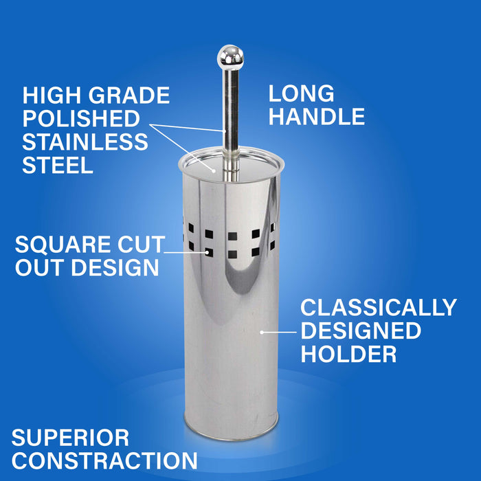 Stainless Steel Toilet Brush & Holder