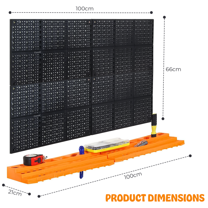 78 Pcs Wall Mountable Tool Organiser