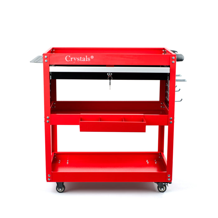 3-Tier Tool Trolley Cart Roller with Drawer