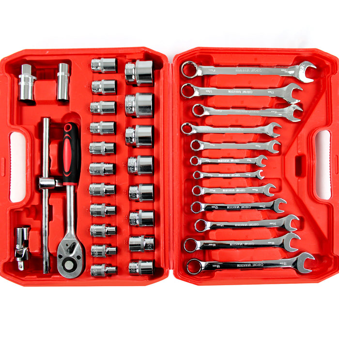 37pcs Spanner Socket Ratchet Wrench Set