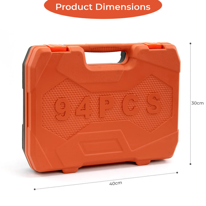 94 Piece 1/4" & 1/2" Dr Socket Set