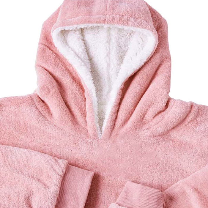 Long Plush Oversized Hoodie Blanket