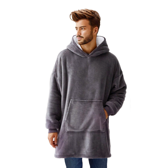 Long Plush Oversized Hoodie Blanket