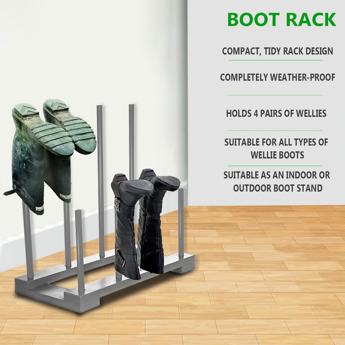 4 Pair Wellington Boot Rack