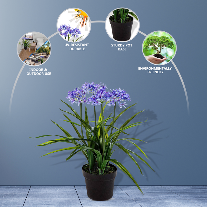 1M Agapanthus Poppin Star - Artificial Plant