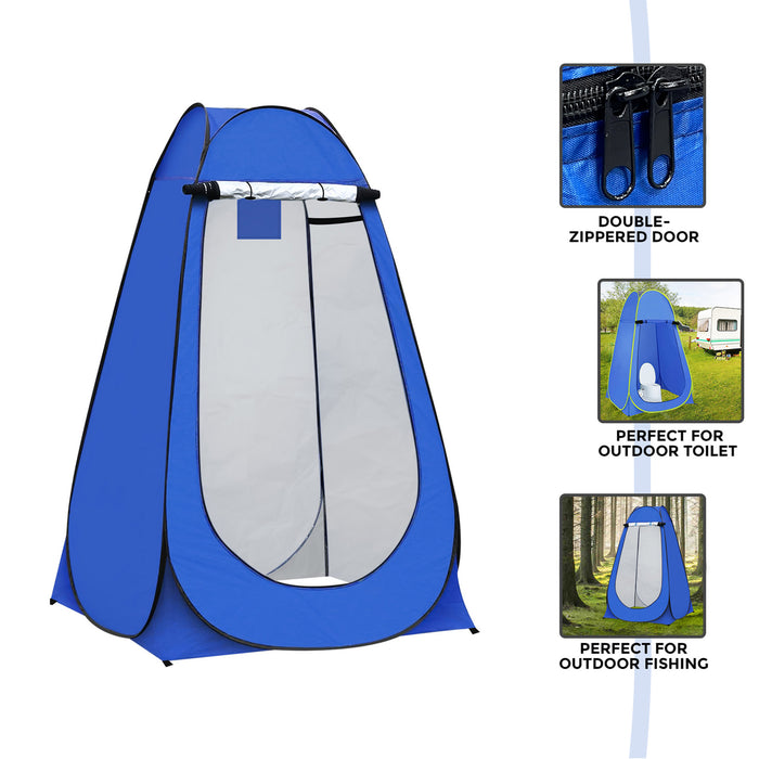 6L Large Portable Camping Toilet Potty + Privacy Tent